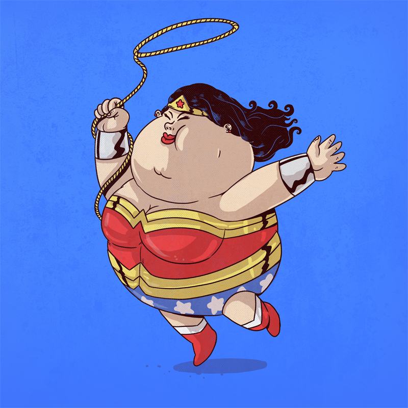 If pop culture characters were overweight