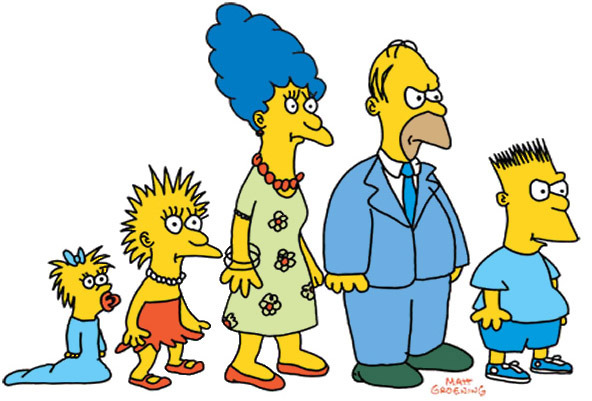 The Simpsons in 1987 vs...