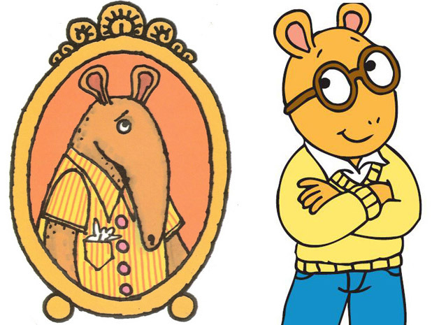 Arthur in 1976 vs now. I'm glad they made the change. The old Arthur looks creepy.