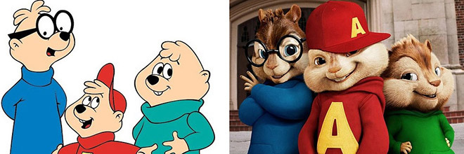 Alvin and The Chipmunks in 1958 vs now. Are chipmunks really capable of turning gangsta?