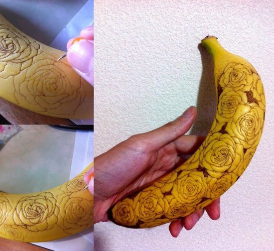 Banana tattoo art