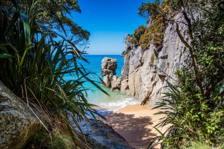 Tasman National Park, New Zealand - New Zealand has 90 Mile Beach which is actually only 55 miles long, but I like the privacy of this tiny little beach better.