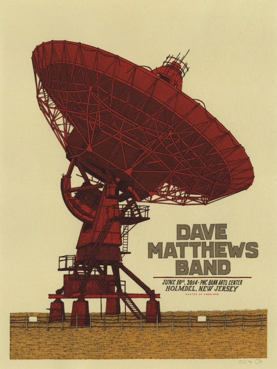 poster - Dave Matthews Band .Pnc Bank Arts Center Holmdel, New Jersey