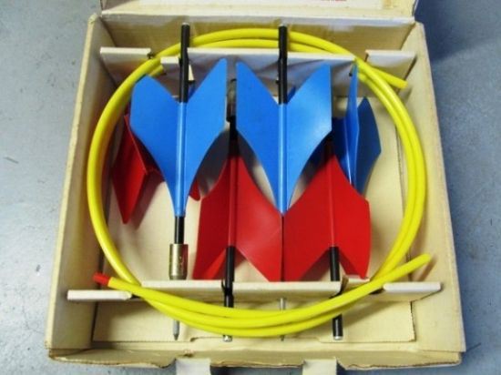 Jarts might be the most infamous toy in history. These large lawn darts were heavy and sharp, which obviously lead to a huge number of injuries. This toy caused 6,700 injuries and 4 deaths before finally being banned in 1988. The modern variant of Jarts uses a heavy dull plastic tip.