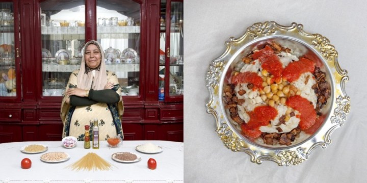 Cairo, Egypt: Kuoshry pasta, rice and legumes pie by Fifi Makhmer, 62 years old