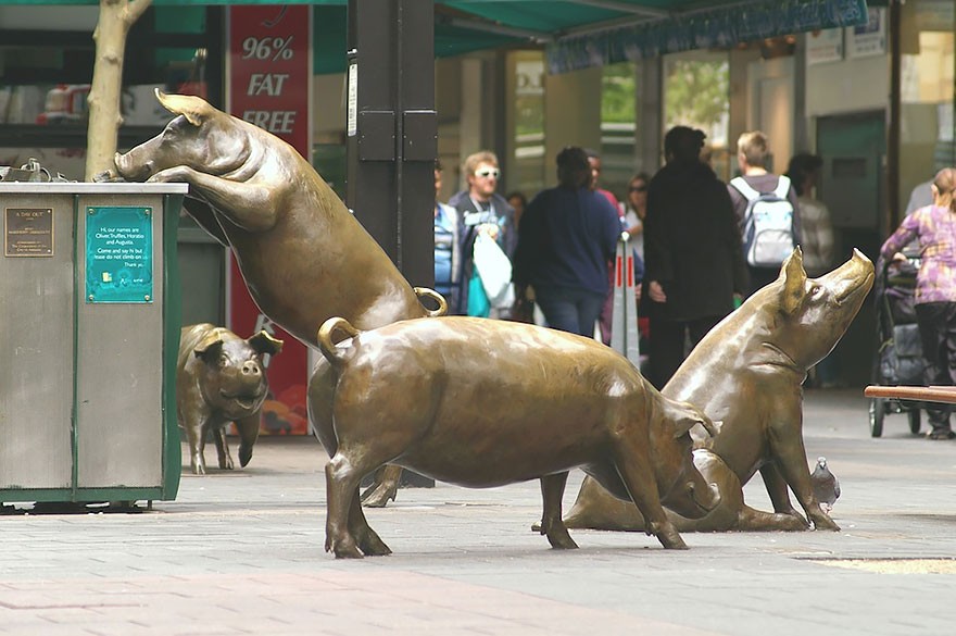 Rundle Mall Pigs Adelaide, Australia
