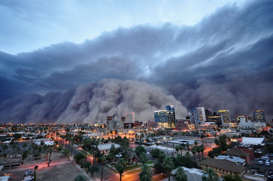 Choking dust storms A dust storm called a haboob which is Arabic for "violent wind"slams Phoenix, Arizona.