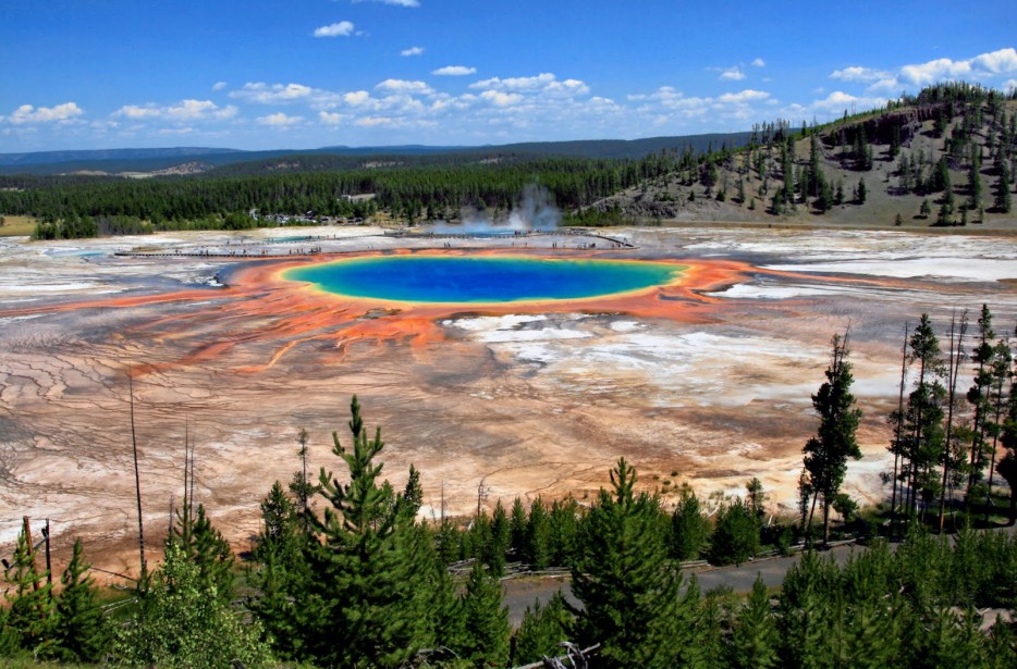 Yellowstone National Park in Wyoming extending into Montana and Idaho