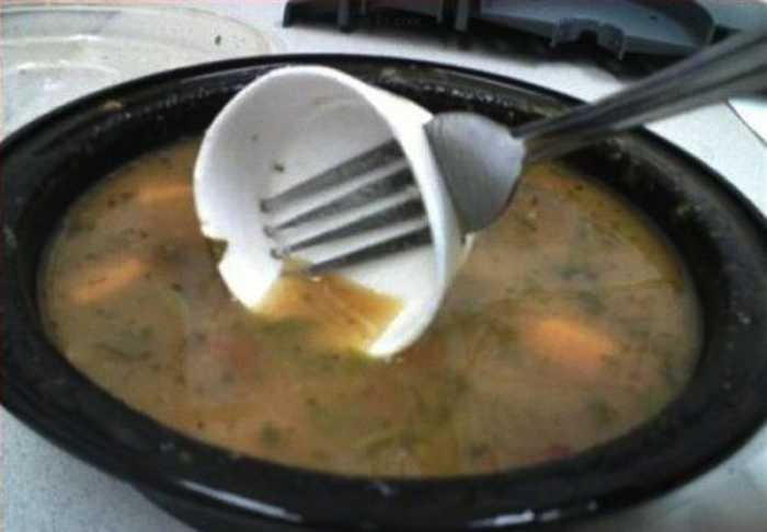 Put off washing your spoons another day and just use a fork.