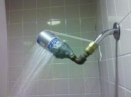 Get some added water pressure while proudly displaying your lousy beer preferences.