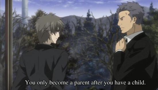 captain obvious anime - You only become a parent after you have a child.