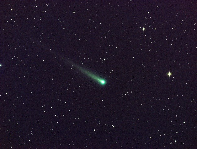 Comet ISON shines in this five-minute exposure taken at NASA's Marshall Space Flight Center.