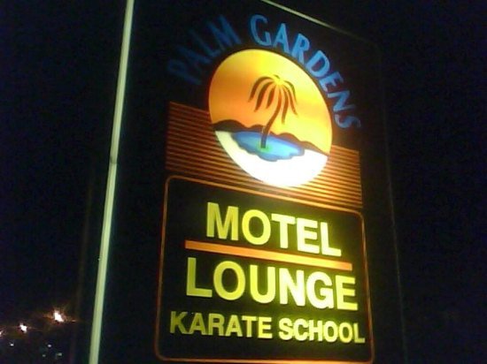 neon sign - Pens Motel Lounge Karate School