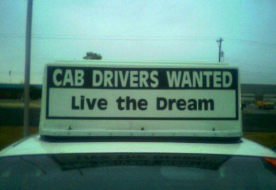 car - Cab Drivers Wanted Live the Dream