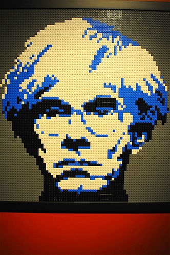 New York Lego artist Nathan Sawaya's version of "Andy Warhol" by Mark Greenberg.