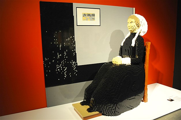 Lego artist Nathan Sawaya's version of "Whistler's Mother" by James Whistler.
