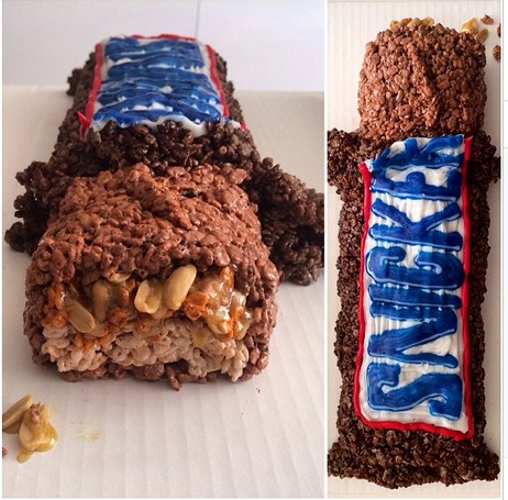 Rice krispies treats made into other food