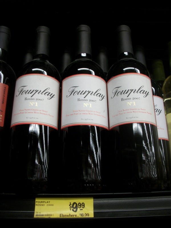 clever wine names - Jouplay Fourplay Fowplay. Rosso 2007 Rosso 2007 N1 Rosso 2007 N1 N1 Fourplay Rosso 2008 os 2006 $999 Karl Elsewhere.. 16.99