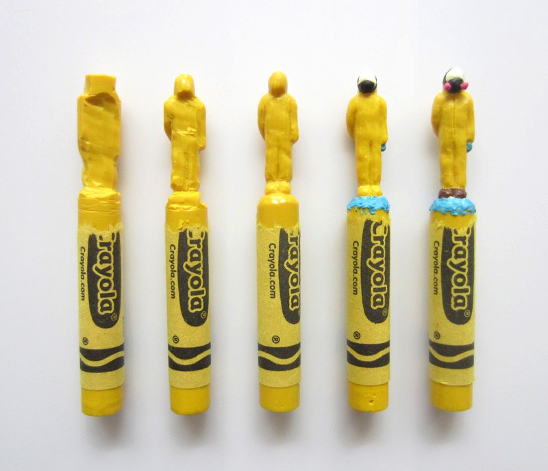Artist Creates Mini Sculptures out of Crayons