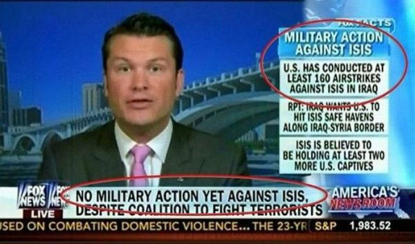 fox news fail - Tacts Military Action Against Isis U.S. Has Conducted At Least 160 Airstrikes Against Isis In Iraq Rptstrao WantsU.S.To Hit Isis Safe Havens Along IraqSyria Border Isis Is Believed To Be Holding At Least Two More U.S. Captives Boy Idea Ike