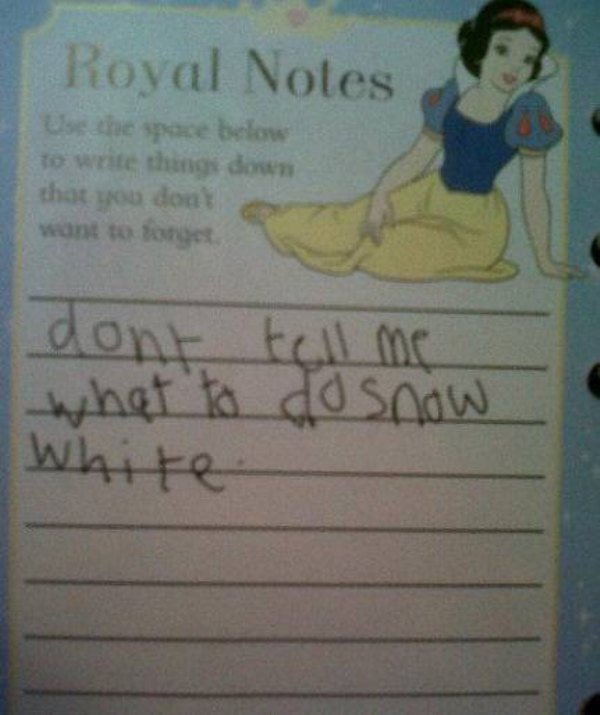don t tell me what to do snow white - Royal Notes Use the space below to write things down that you don't want to forget dont tell me what to do snow white