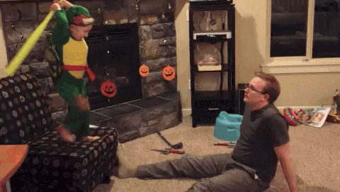 being a dad halloween kid gif