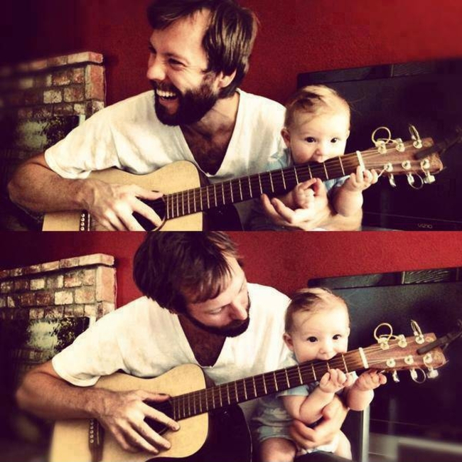 being a dad father and son with guitar - ||