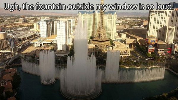 First World problem - Ugh, the fountain outside my window is so loud!