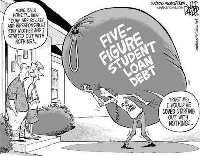 student debt - 2006 Forda Todo caglecartoons.com Move Back Home ?!... Kids Today Are So Lazy And Irresponsible! Your Mother And I Started Out With Nothing!... Jharkeres Hatoday.net Five Figure Student Things Trust Me I Would'Ve Loved Starting Out With Not