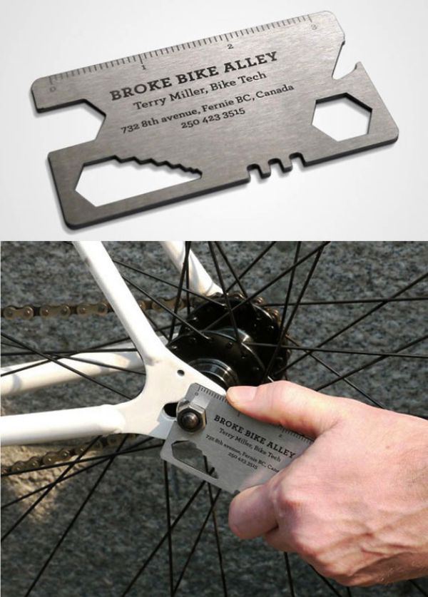 multi tool business card - Broke Bike Alley Terry Miller, Bike Tech 732 8th avenue, Fernie Bc, Canada 250 423 3515 Broke Bike Alley Terry Miller Tech