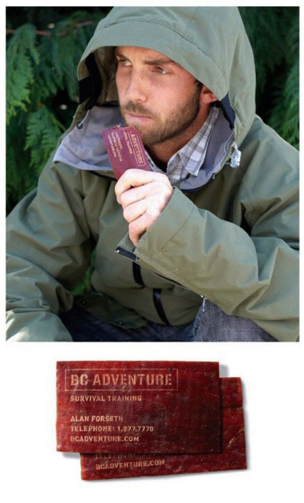 beef jerky business card - Advosture | Bc Adventure Survival Training Alan Forseth Telephone 1.2777770 Bcadventure.Com Home Bcdventure