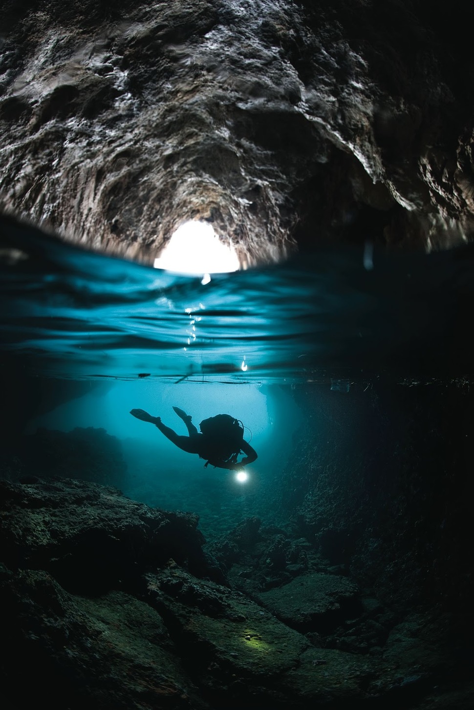 underwater blue grotto underwater