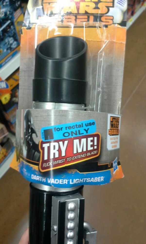 star wars lightsaber try me - for rectal use Only Try Me! Alok Mrist To Extend Blade Darth Va Hth Vader Lightsaber
