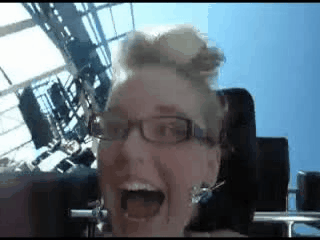 wearing glasses roller coasters