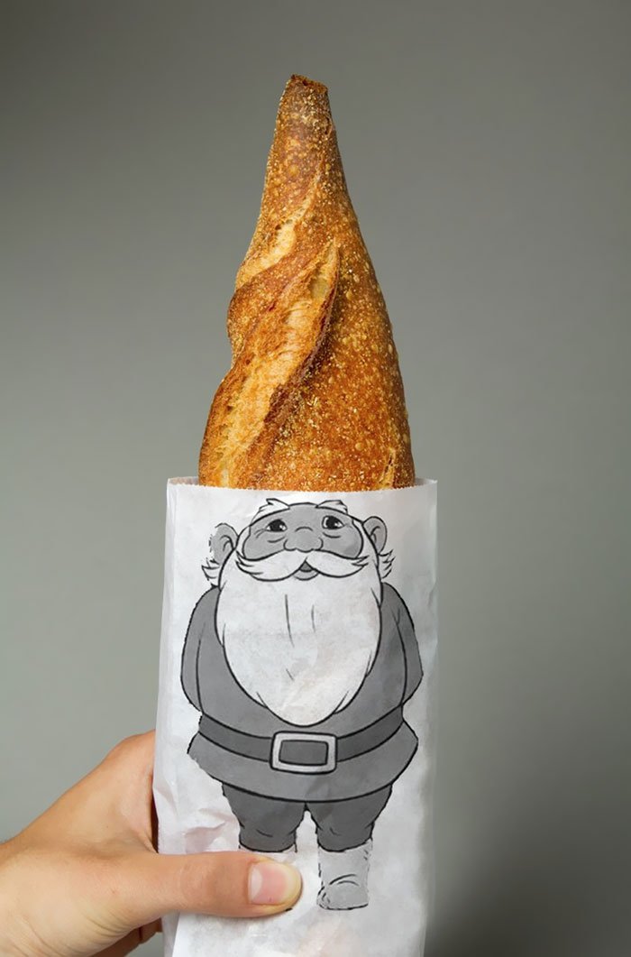 gnome bread packaging