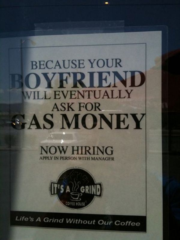 14 Hilarious "Now Hiring" Signs