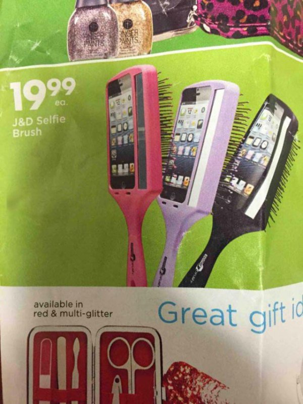 electronics - W 1999 ea J&D Selfie Brush Ings !?? available in red & multiglitter Great gift ic