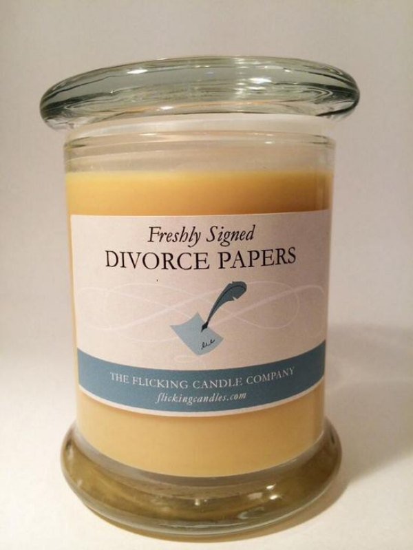 freshly signed divorce papers candle - Freshly Signed Divorce Papers He Flicking Candik. Indle Company lickingcandles.com