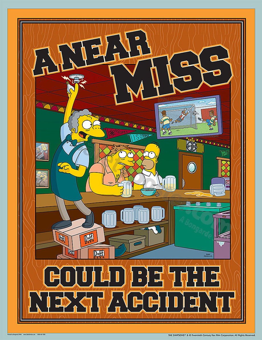 simpsons safety poster - A Nemmiss Could Be The Next Accident
