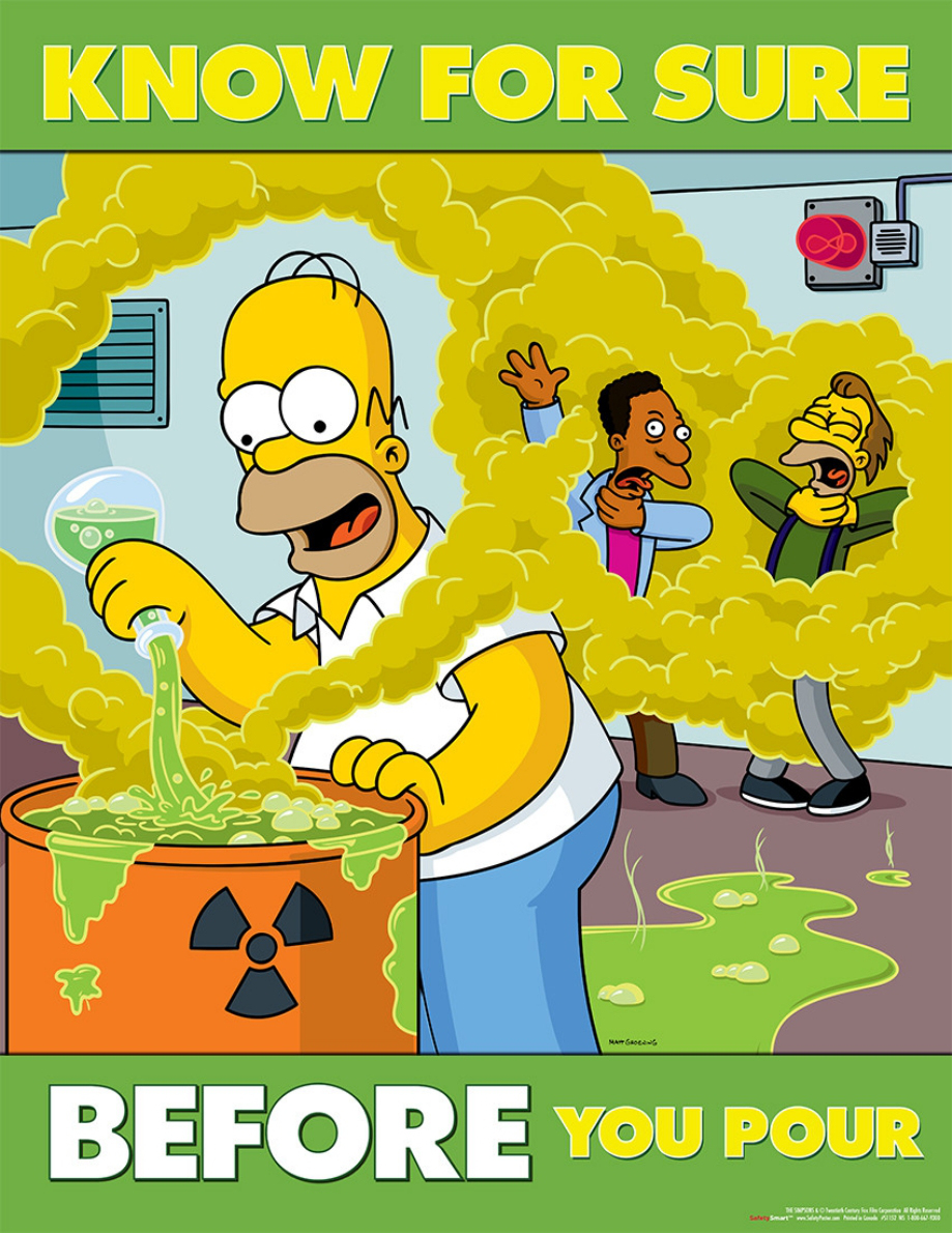 simpsons chemical safety - Know For Sure Before You Pour