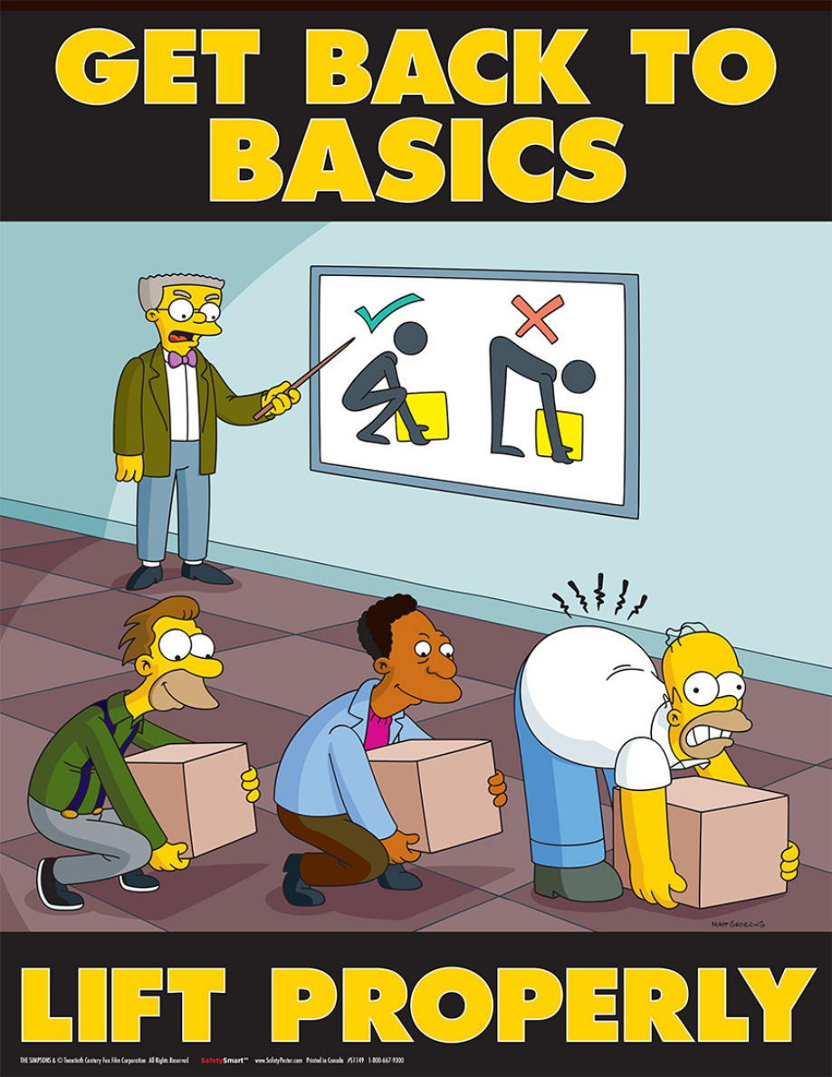 simpsons safety - Get Back To Basics Lift Properly