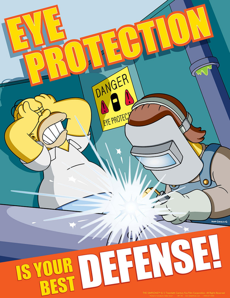 simpsons eye protection - Tection Danger Eye Protect Is Your Defense!