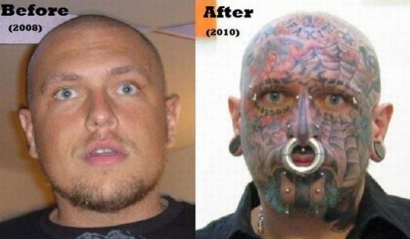 Funny before and after transformations
