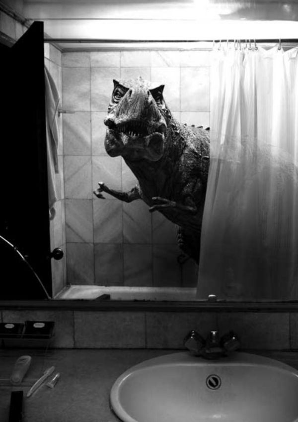t rex shower