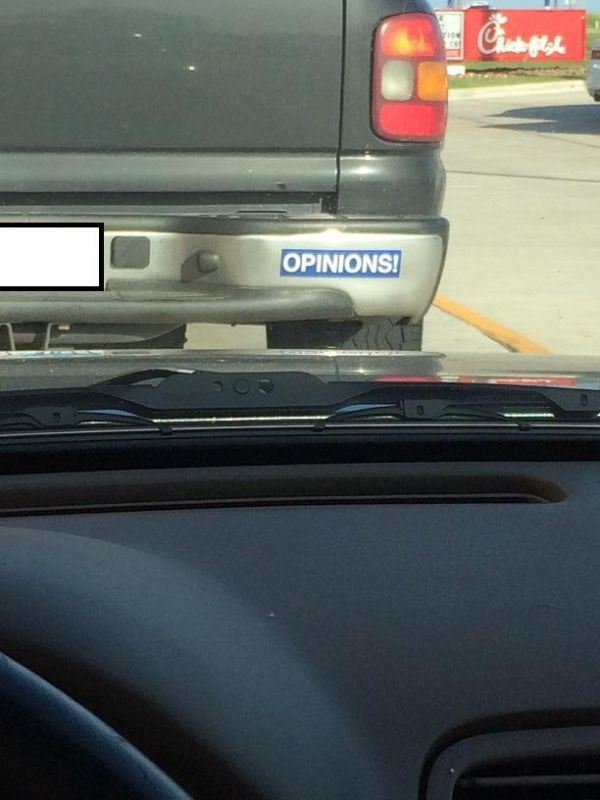 funny bumper stickers - Opinions!