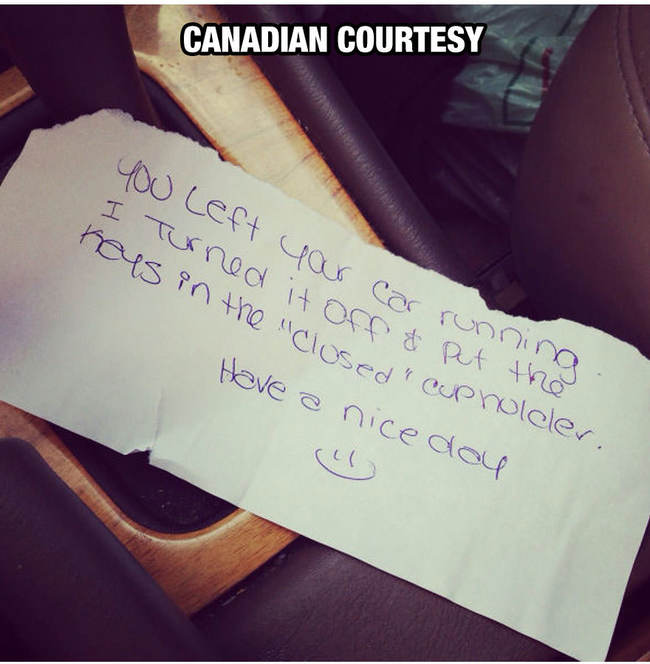 32 reasons Canadians are too nice