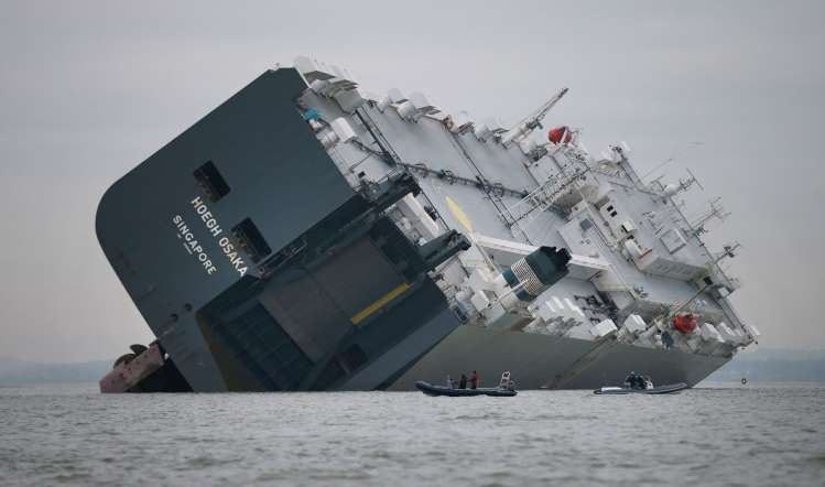 51,000 TONNES-The weight of car transporter ship named Hoegh Osaka that ran aground in Cowes, England, on January 4, 2015.