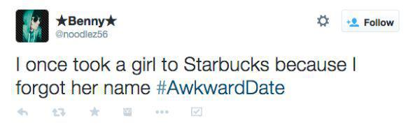 dumb tweet - Bennyt I once took a girl to Starbucks because I forgot her name
