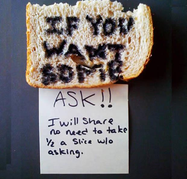 20 notes from the office break room
