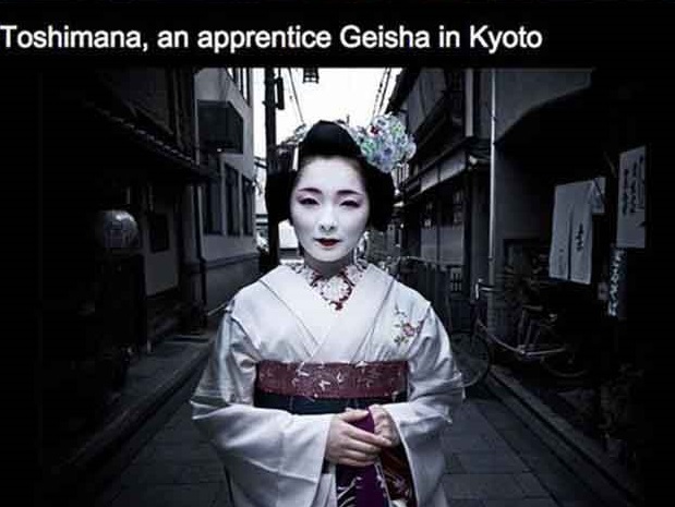 scary geisha - Toshimana, an apprentice Geisha in Kyoto